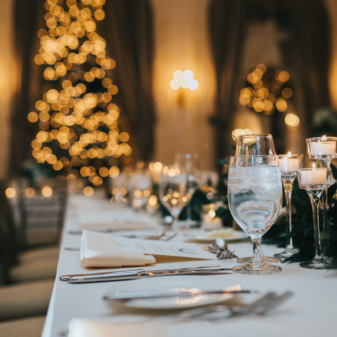 christmas wedding reception